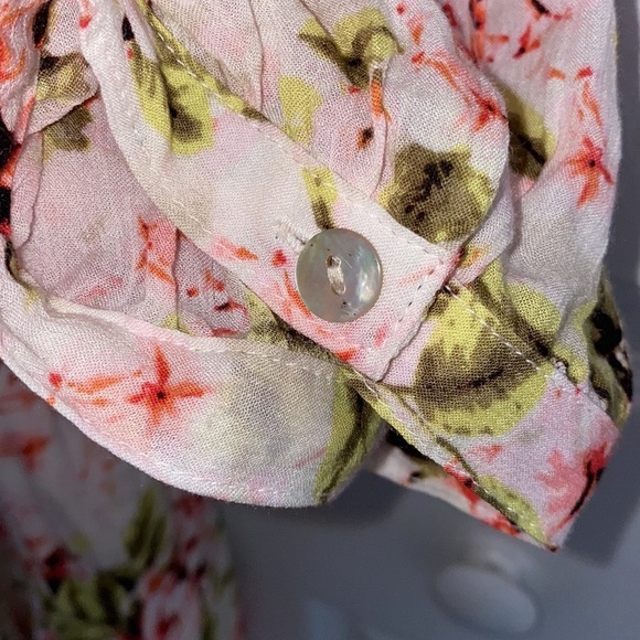 J. Jill Floral Wrap Dress - Pink and Green Size Large - Picture 7 of 10